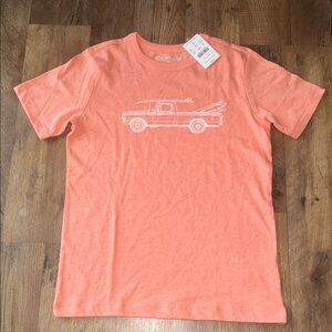 NWT Crewcuts Heathered Orange Graphic Tee M (8-9)